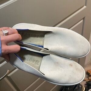 Rothy’s slip on sneakers. Machine washable.